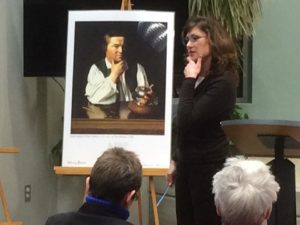 Kathleen Riley teaches an Art History Class