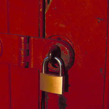 red door locked