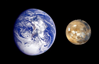 Earth to Mars comparison
